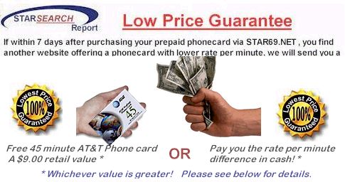 Lowest Rate Phone Card Guarantee